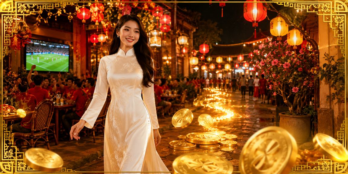 Người dùng tại Hà Nội đăng ký tài khoản cá cược thể thao với trang phục áo dài truyền thống
