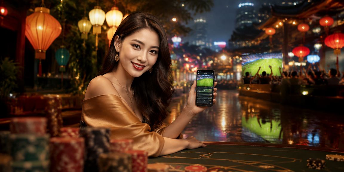 Người chơi trẻ tại Huế thư giãn với mobile casino trong không khí chợ đêm